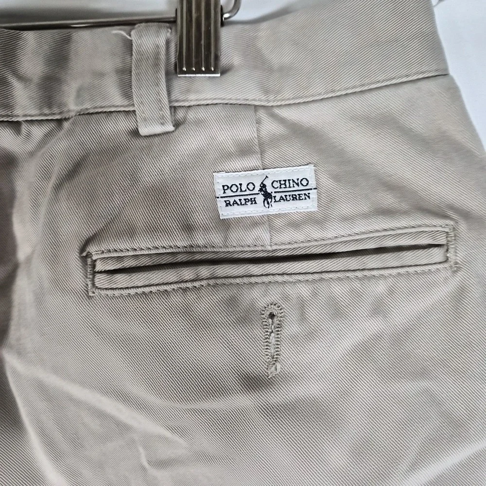 Vintage Polo Ralph Lauren Andrew Pant Khaki Pleated Chino Pants Mens 36x30